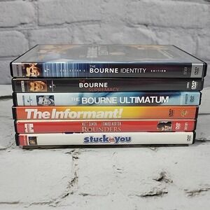 Matt Damon Movies DVD Lot Of 6 Bourne Stuck On You Rounders #2